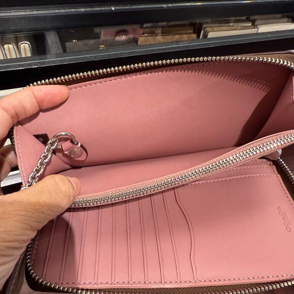 Coach CBZ99 Long Zip Around Wallet With Detachable Card Case In Signature Canvas - Picture 15 of 16